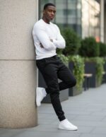 Men's Cargo Jogger Pants Black - Image 2