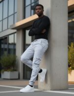 velvom-men-cargo-pant-grey-model-side