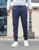 velvom-men-cargo-pant-navy-blue-model