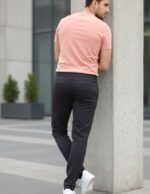 Men's Lycra Formal Pants Black - Image 3