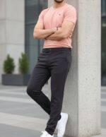 Men's Lycra Formal Pants Black - Image 2