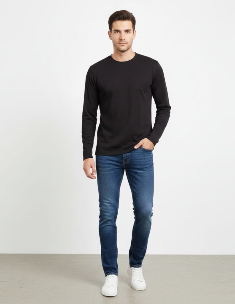 velvom-men-full-sleeve-tshirt-black-model-front