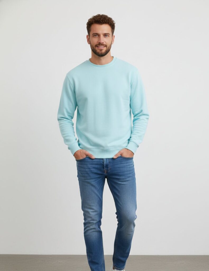 velvom-men-full-sleeve-tshirt-ice-blue-model-front