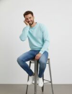 Men's Full Sleeve T-Shirt Ice Blue - Image 3