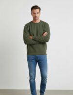 velvom-men-full-sleeve-tshirt-olive-green-model-standing