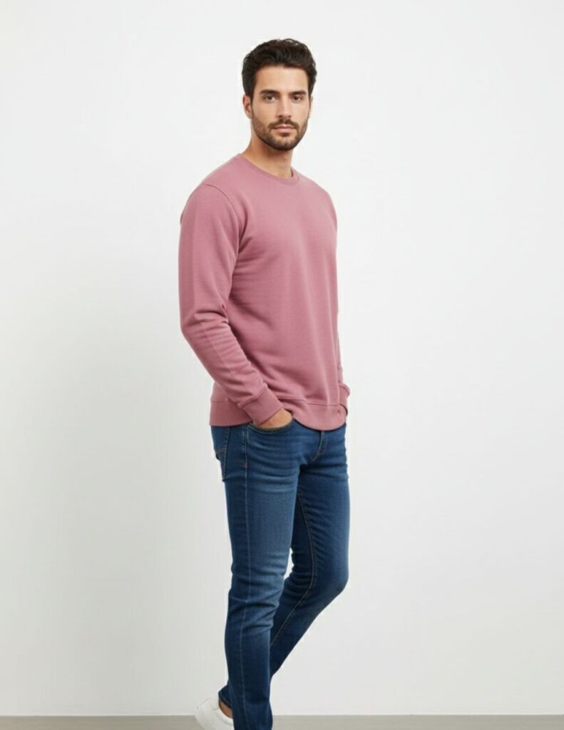 velvom-men-full-sleeve-tshirt-onion-pink-model-side