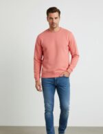 velvom-men-full-sleeve-tshirt-pink-model-front