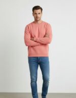velvom-men-full-sleeve-tshirt-pink-model-standing