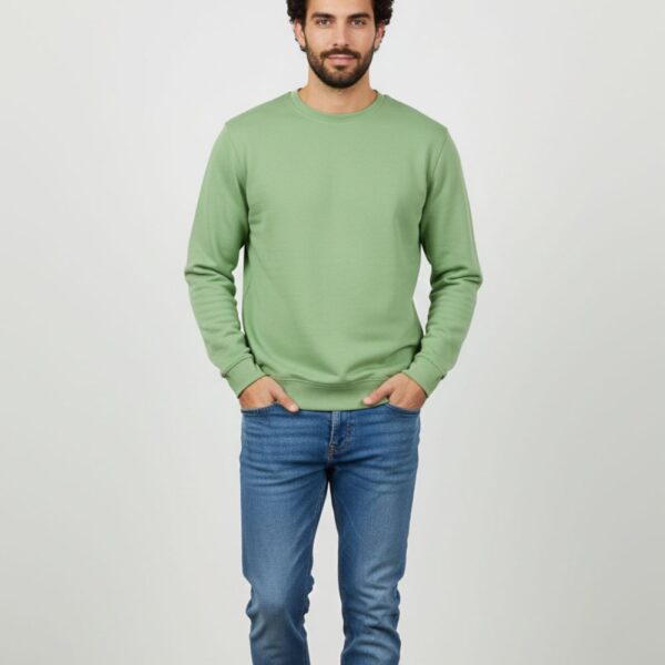velvom-men-full-sleeve-tshirt-pista-green-model-front