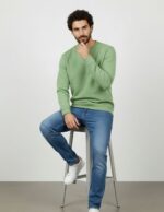 Men's Full Sleeve T-Shirt Pista Green - Image 2