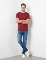 Men's Half Sleeve T-Shirt Maroon - Image 2