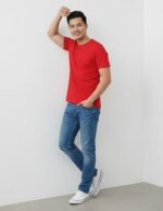 Men's Half Sleeve T-Shirt Red - Image 3