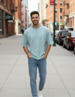 Men's Oversized T-Shirt Ocean Blue - Image 2
