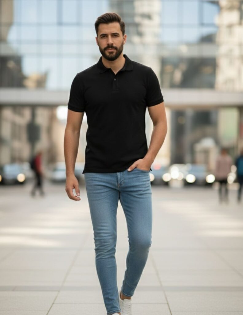 velvom-men-polo-tshirts-black-model