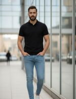 velvom-men-polo-tshirts-black-model-front
