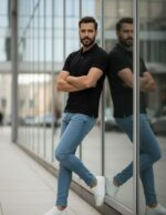 Men's Polo T-Shirt Black - Image 4