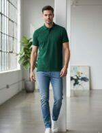 velvom-men-polo-tshirts-green-model