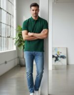 Men's Polo T-Shirt Green - Image 2