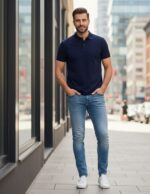 velvom-men-polo-tshirts-navy-blue-model-front