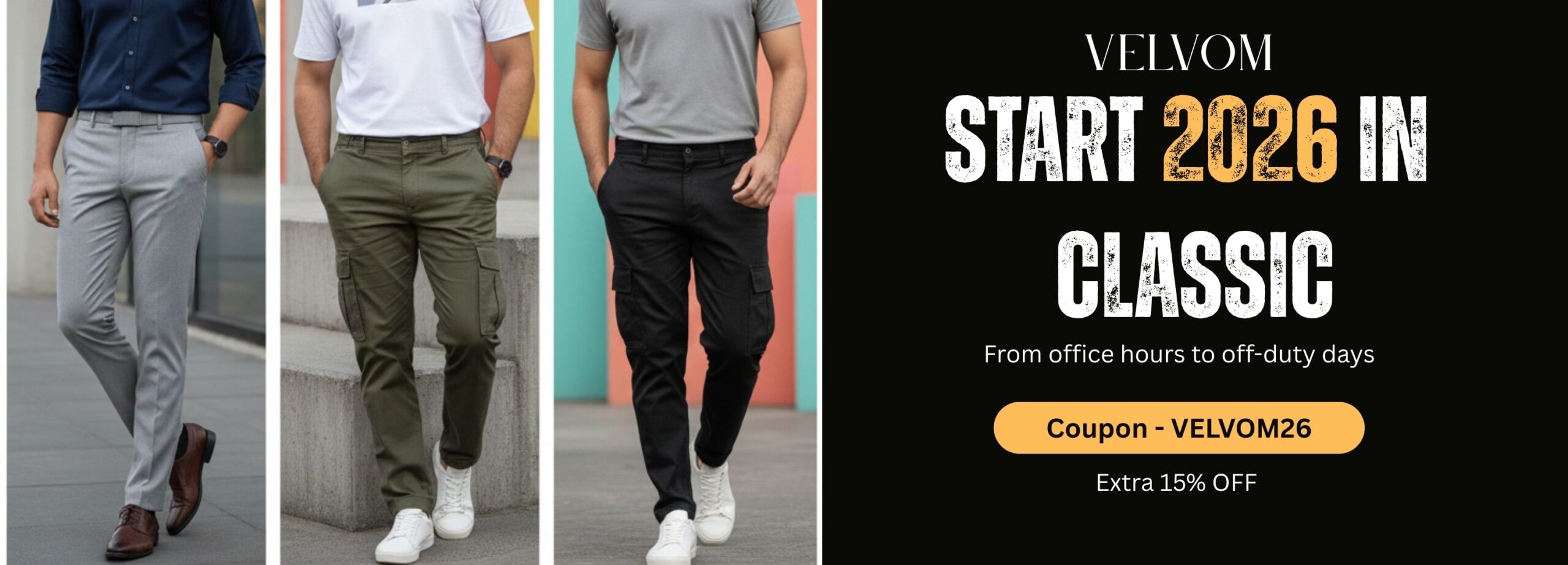 Men joggers for everyday comfort wear by Velvom