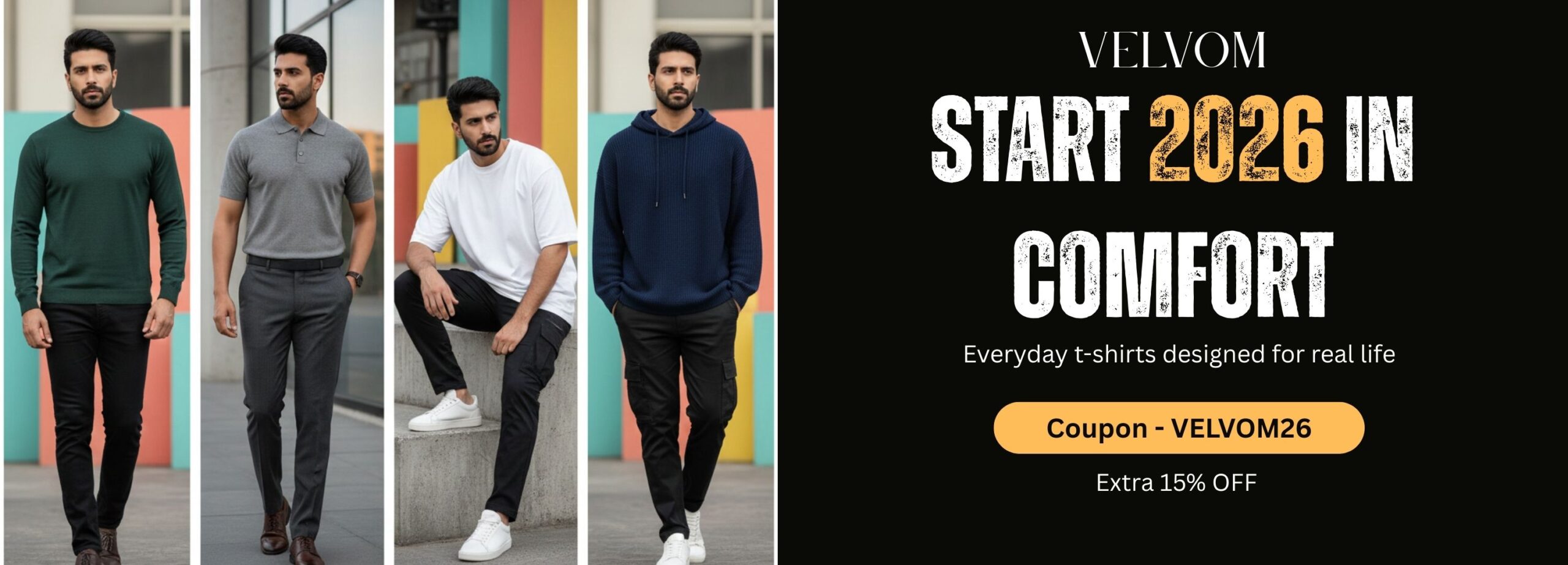 Men winter fashion lifestyle wear by Velvom Clothing